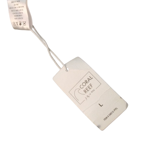 CORAL REEF | PALM BEACH Women's One Piece Swimsuit Tan & White Bathing Suit L - Picture 9 of 11